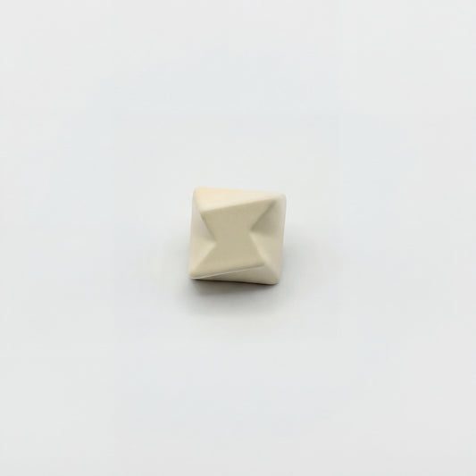 Lightning bolt artisan keycap cream white zinc alloy painted finish three quarter angle