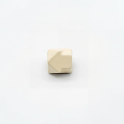 Arrow artisan keycap cream white zinc alloy lacquer finish three quarter angle view