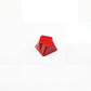 Arrow novelty keycap crimson red side profile showing 3D relief sculpted arrow zinc alloy
