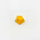 Arrow novelty keycap golden yellow side profile showing 3D relief sculpted arrow zinc alloy