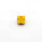Asterisk star artisan keycap yellow zinc alloy high gloss lacquer three quarter angle