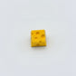 Cute cheese novelty keycap yellow matte finish three quarter angle view