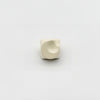 Crescent moon artisan keycap cream white high gloss lacquer finish three quarter angle