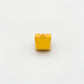 Crown artisan keycap yellow zinc alloy spray painted lacquer three quarter angle