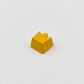 Crown novelty keycap yellow side view showing 3D sculpted crown relief zinc alloy body