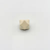 Four-point star artisan keycap cream white zinc alloy sculpted 3D relief angle view