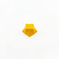 Geometric star novelty keycap golden yellow side view showing four-point star profile zinc alloy