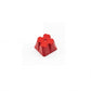 Hashtag novelty keycap red side view showing 3D hash symbol relief zinc alloy high gloss