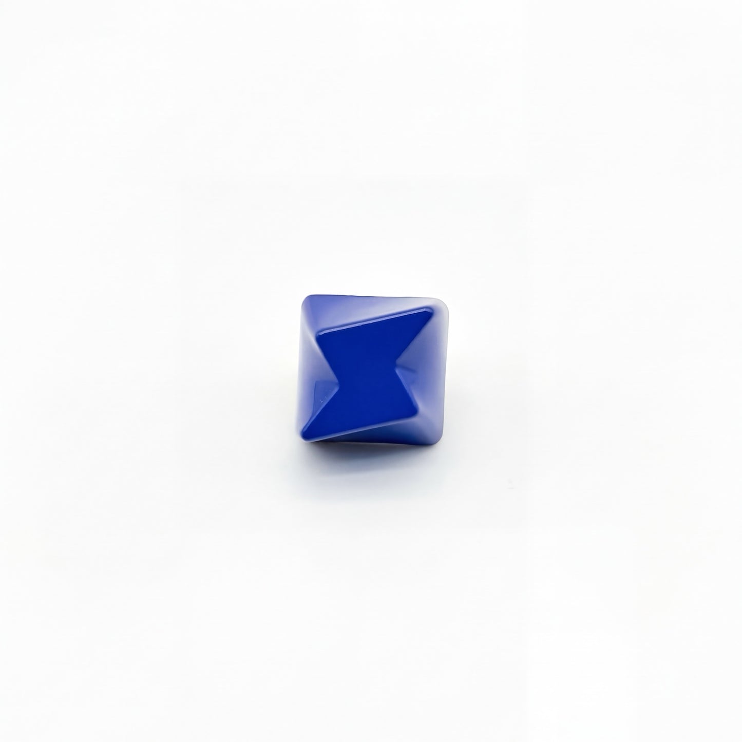 Lightning bolt artisan keycap cobalt blue zinc alloy painted finish three quarter angle