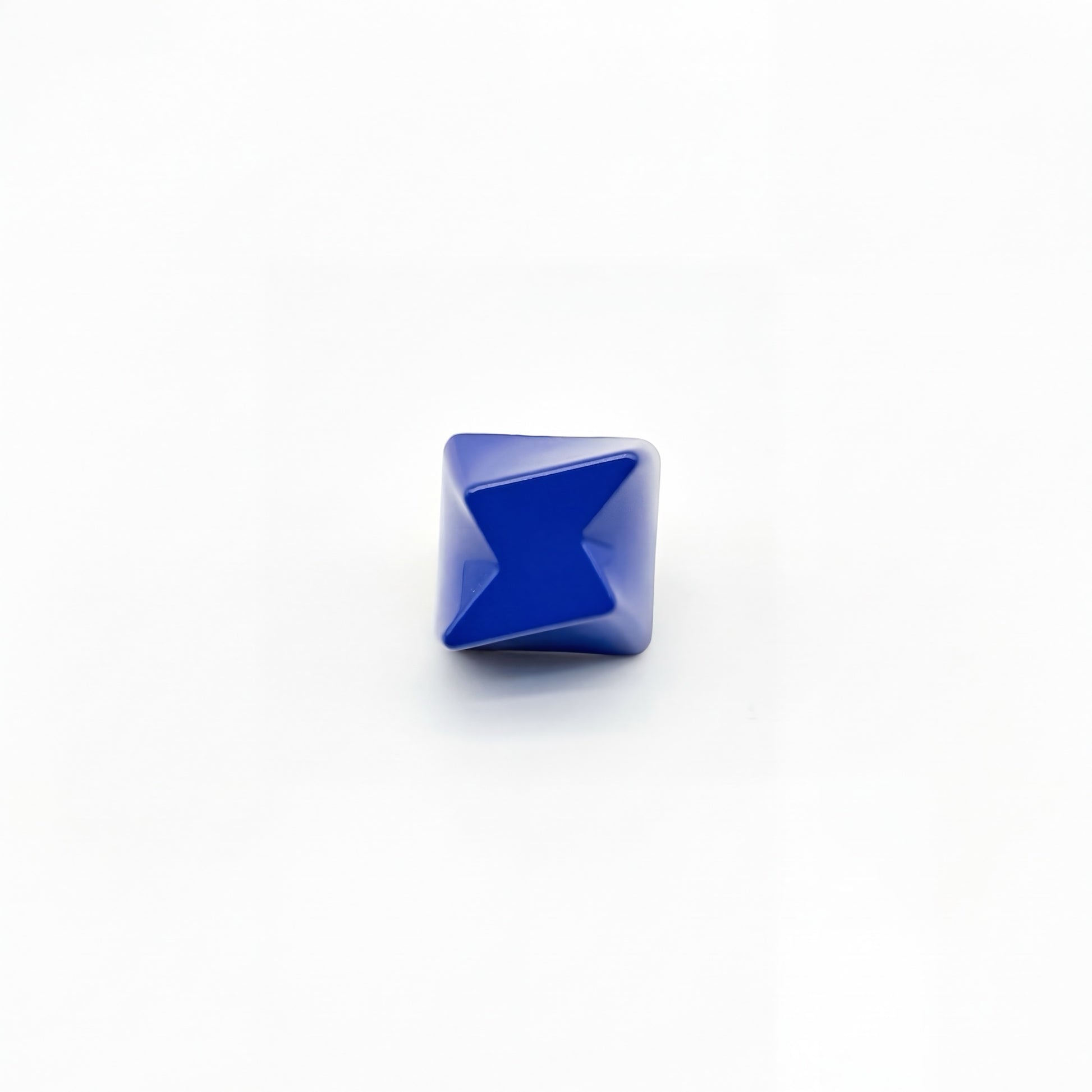 Lightning bolt artisan keycap cobalt blue zinc alloy painted finish three quarter angle