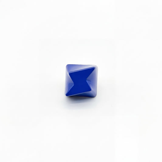 Lightning bolt artisan keycap cobalt blue zinc alloy painted finish three quarter angle