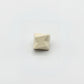 Lightning bolt artisan keycap cream white zinc alloy painted finish three quarter angle