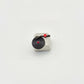 PureKeycap vinyl record player artisan keycap with spinning disc stainless steel tonearm and red accents